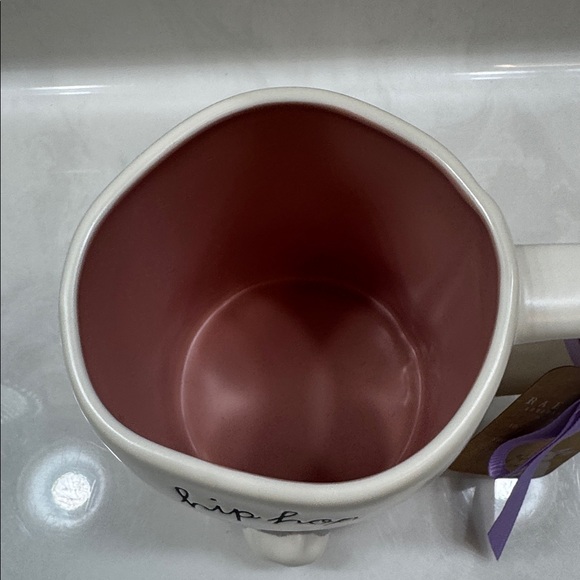 Rae Dunn Hip Hop Bunny Mug - White and Pink - Picture 3 of 5